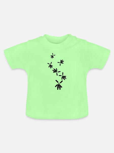Windmühle Ivon Silhouette - Baby Bio-T-Shirt mit Rundhals - Mintgrün