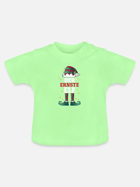 Weihnachten Der Ernste Elf - Baby Bio-T-Shirt mit Rundhals - Mintgrün