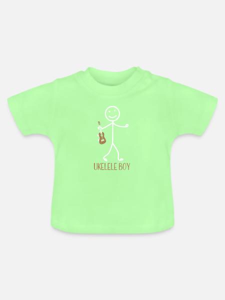 Hawaiian Ukulele Uke Ukulele Boy - Baby Bio-T-Shirt mit Rundhals - Mintgrün