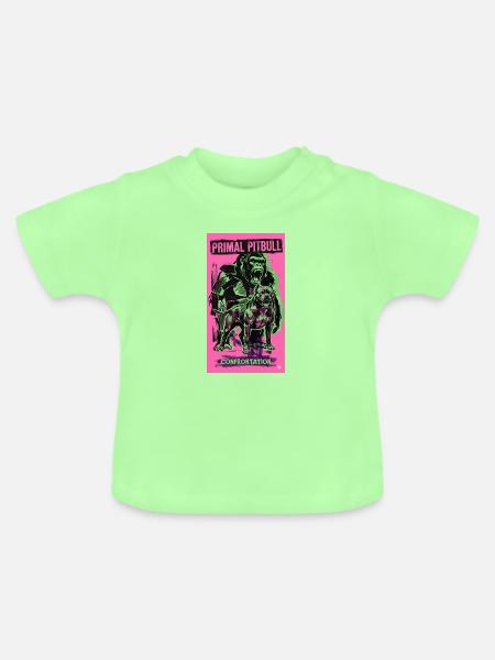 Primal Pitbull Konfrontation - Baby Bio-T-Shirt mit Rundhals - Mintgrün