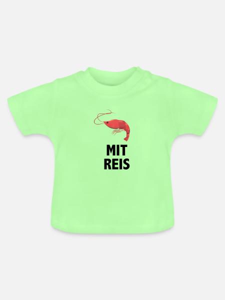 shrimps mit reis - Baby Bio-T-Shirt mit Rundhals - Mintgrün
