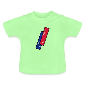 rectangles - T-shirt bio col rond Bébé - vert menthe - Devant