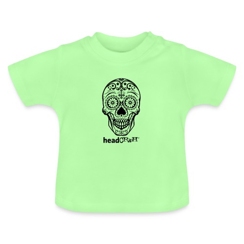 Skull & Logo black - Baby Bio-T-Shirt mit Rundhals