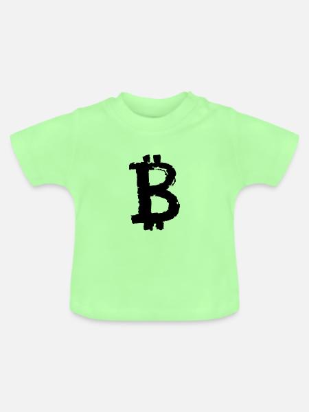 Broken Bitcoin - Baby Bio-T-Shirt mit Rundhals - Mintgrün