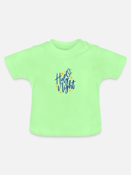o holy night - Baby Bio-T-Shirt mit Rundhals - Mintgrün