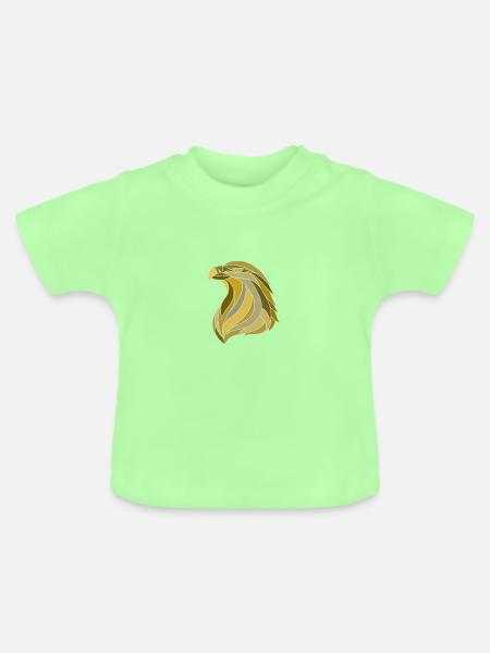 eagle yellow - Baby Bio-T-Shirt mit Rundhals - Mintgrün