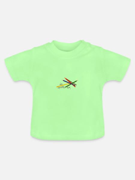 Buntstifte - Baby Bio-T-Shirt mit Rundhals - Mintgrün