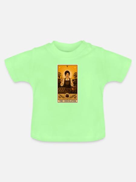 Chocolatière | Schokolade Pralinen Tarot - Baby Bio-T-Shirt mit Rundhals - Mintgrün