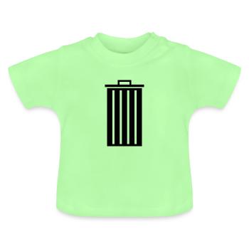 Garbage can Trash can Recycle Bin - Baby Organic T-Shirt with Round Neck - mint green - Front