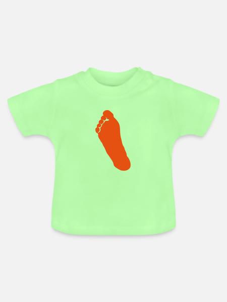 Fuß 18 - Baby Bio-T-Shirt mit Rundhals - Mintgrün