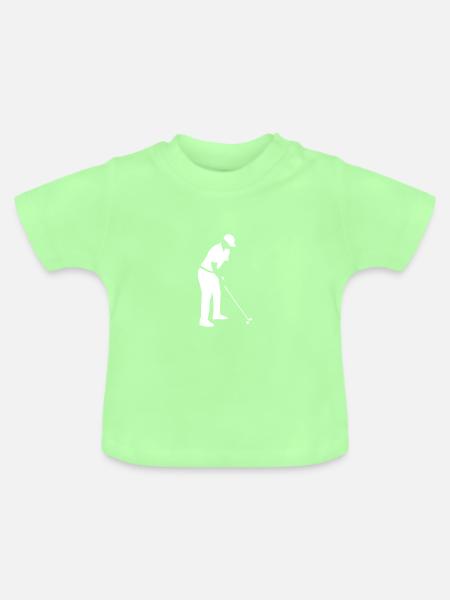 Golfer - Golfspieler - Baby Bio-T-Shirt mit Rundhals - Mintgrün