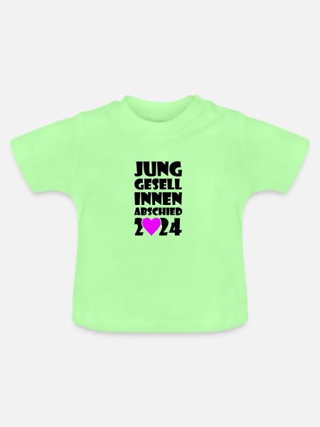 Junggesellinnenabschied 2024 - Baby Bio-T-Shirt mit Rundhals - Mintgrün