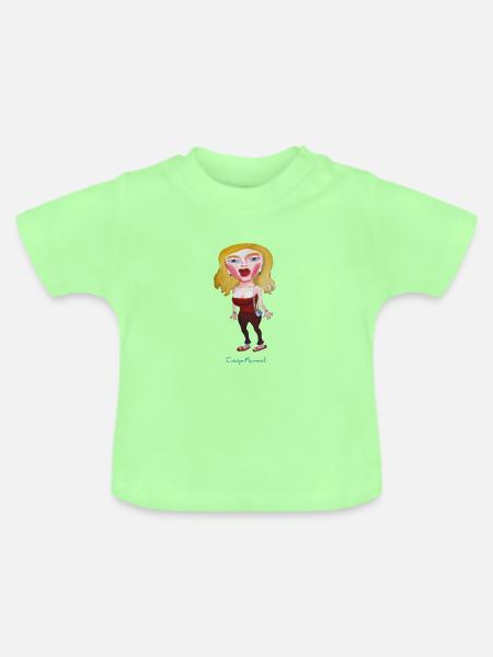 Blondes Mädchen - Baby Bio-T-Shirt mit Rundhals - Mintgrün
