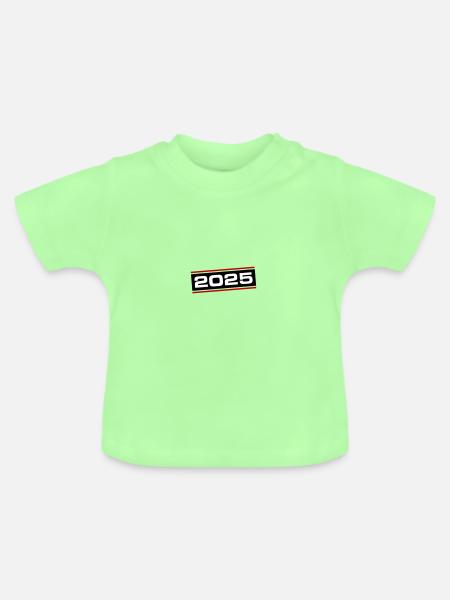 2025 Jahr - Baby Bio-T-Shirt mit Rundhals - Mintgrün
