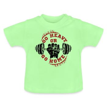 body building - Baby Organic T-Shirt with Round Neck - mint green - Front