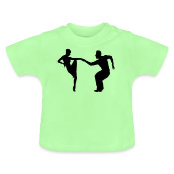 salsa - T-shirt bio col rond Bébé - vert menthe - Devant