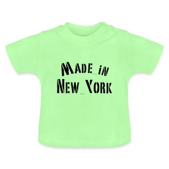 Fabriqué à New York - T-shirt bio col rond Bébé - vert menthe - Devant