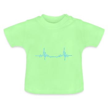 Heartline skateboard néon - T-shirt bio col rond Bébé - vert menthe - Devant