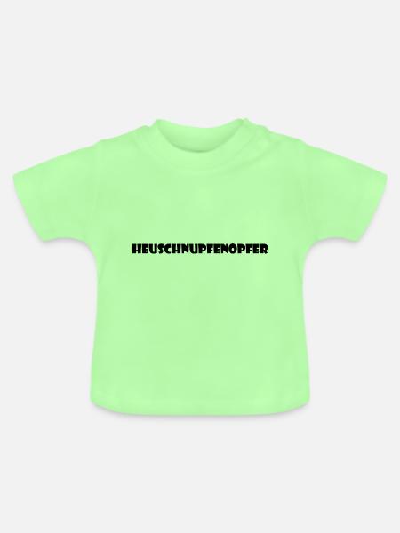 Heuschnupfenopfer - Baby Bio-T-Shirt mit Rundhals - Mintgrün