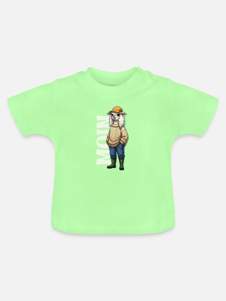 Moin Schaf – Küsten Design - Baby Bio-T-Shirt mit Rundhals - Mintgrün