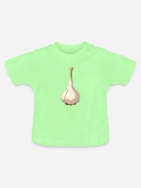 Knoblauch - Baby Bio-T-Shirt mit Rundhals - Mintgrün