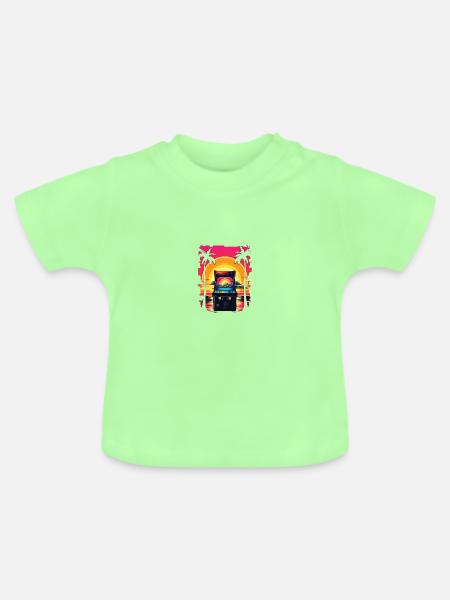 Pixel-Arcade-Controller Konsolenspieler-Abenteuer - Baby Bio-T-Shirt mit Rundhals - Mintgrün