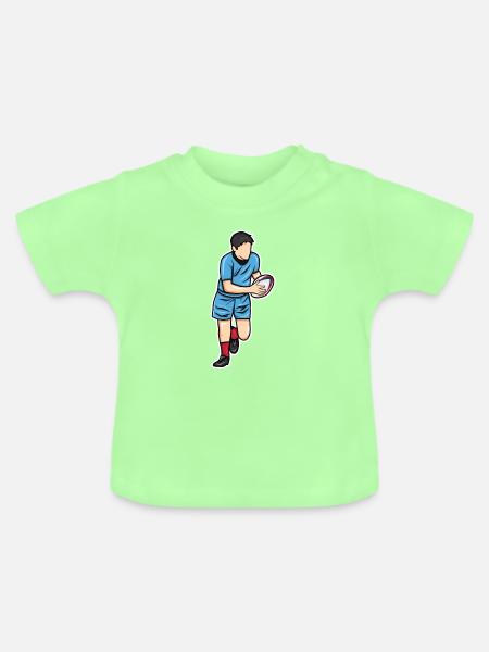 Jungs Rugby - Baby Bio-T-Shirt mit Rundhals - Mintgrün