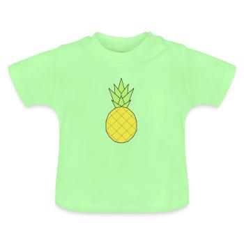Ananas - Baby Bio-T-Shirt mit Rundhals - Mintgrün - Vorne