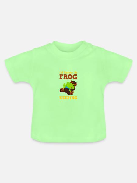 Frosch Kröte Urwald Dschungel Geschenk - Baby Bio-T-Shirt mit Rundhals - Mintgrün