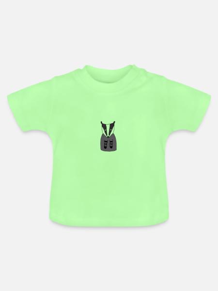 Süßer kleiner dachs aus dem Wald Geschenkidee - Baby Bio-T-Shirt mit Rundhals - Mintgrün