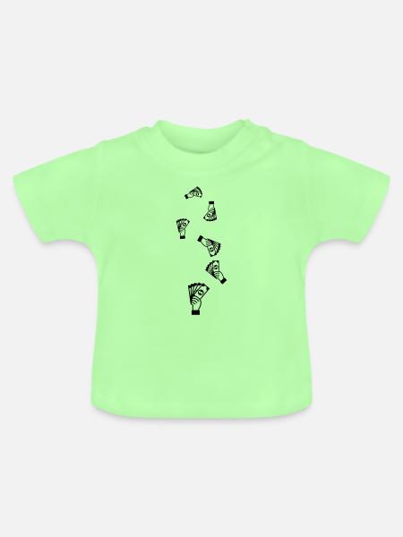 Geld Money silhouette - Baby Bio-T-Shirt mit Rundhals - Mintgrün