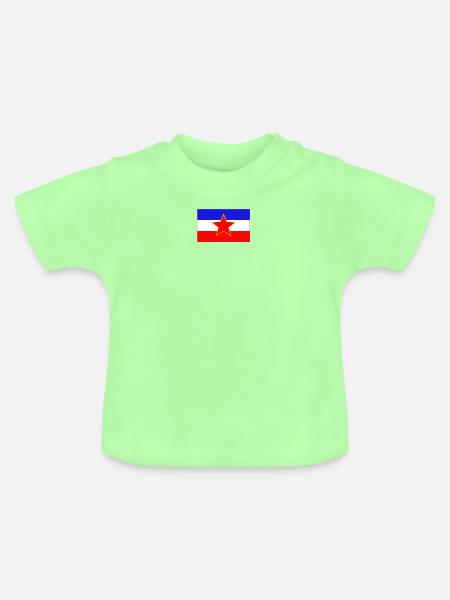 Jugoslavija - Baby Bio-T-Shirt mit Rundhals - Mintgrün
