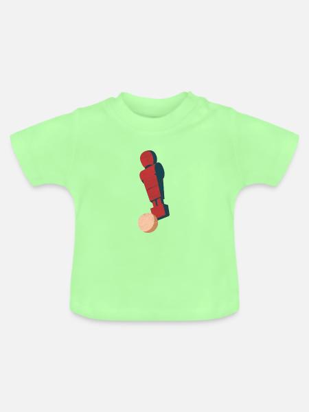 Tischfussball - Baby Bio-T-Shirt mit Rundhals - Mintgrün