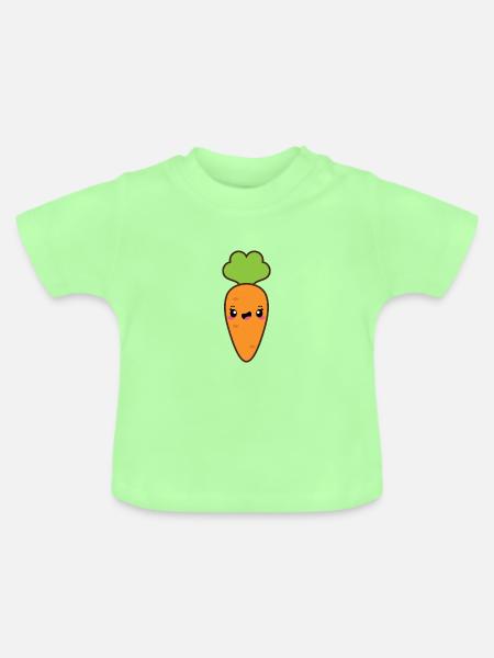 Niedliche Karotte Möhre - Baby Bio-T-Shirt mit Rundhals - Mintgrün