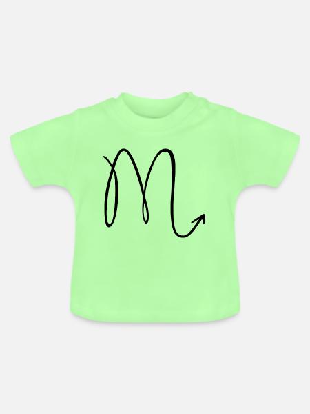 Sternzeichen Skorpion - Baby Bio-T-Shirt mit Rundhals - Mintgrün