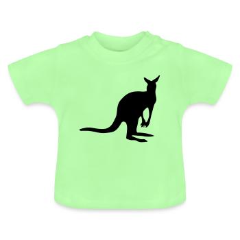 Kangaroo tier - Baby Bio-T-Shirt mit Rundhals - Mintgrün - Vorne