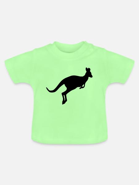 Kangaroo tier - Baby Bio-T-Shirt mit Rundhals - Mintgrün