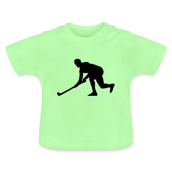 le hockey sur le terrain - T-shirt bio col rond Bébé - vert menthe - Devant