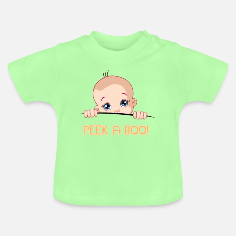 Peek A Boo - T-shirt bio col rond Bébé - vert menthe