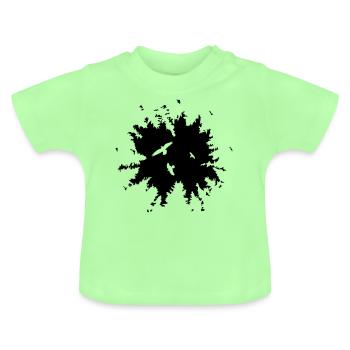 forêt - T-shirt bio col rond Bébé - vert menthe - Devant