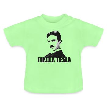 tesla1 - T-shirt bio col rond Bébé - vert menthe - Devant