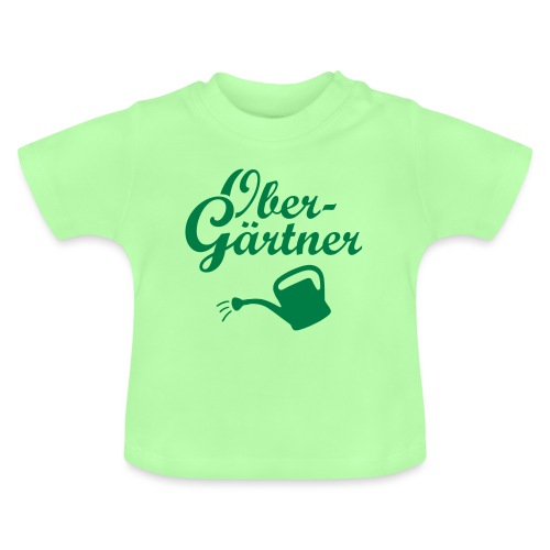 Garten Gärtner - Obergärtner mit Gießkanne - Baby Bio-T-Shirt mit Rundhals