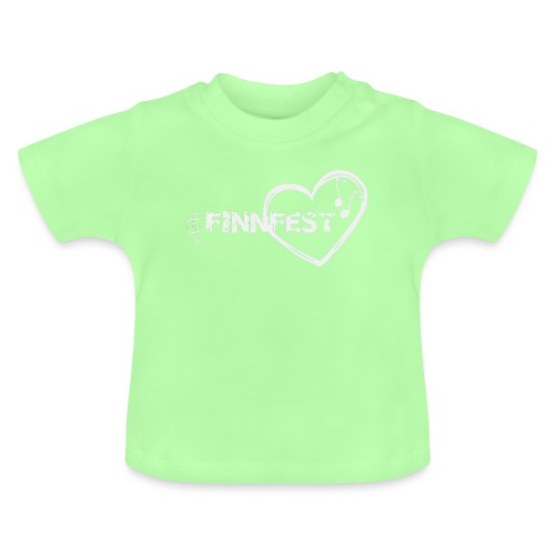 Finnfest white - Vauvan luomu-t-paita, jossa pyöreä pääntie
