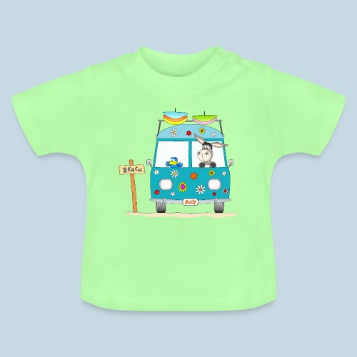 Wellenreiter Surfbus - Baby Bio-T-Shirt mit Rundhals