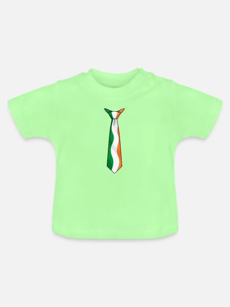 Ireland Tie – Flaggendesign - Baby Bio-T-Shirt mit Rundhals - Mintgrün