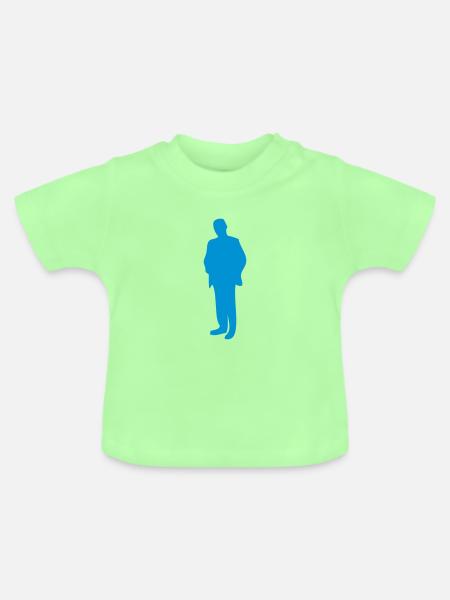 Silhouette Mann - Baby Bio-T-Shirt mit Rundhals - Mintgrün