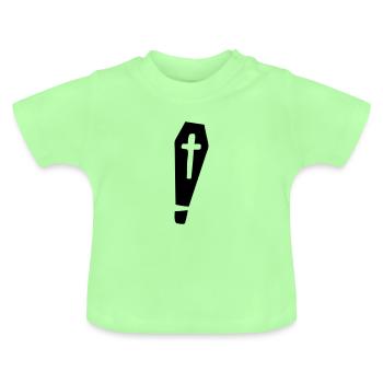exlamation cercueil croix - T-shirt bio col rond Bébé - vert menthe - Devant