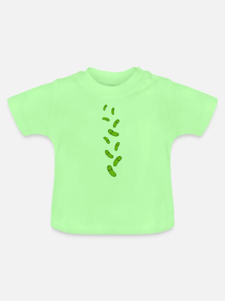 Gurke Comic - Baby Bio-T-Shirt mit Rundhals - Mintgrün