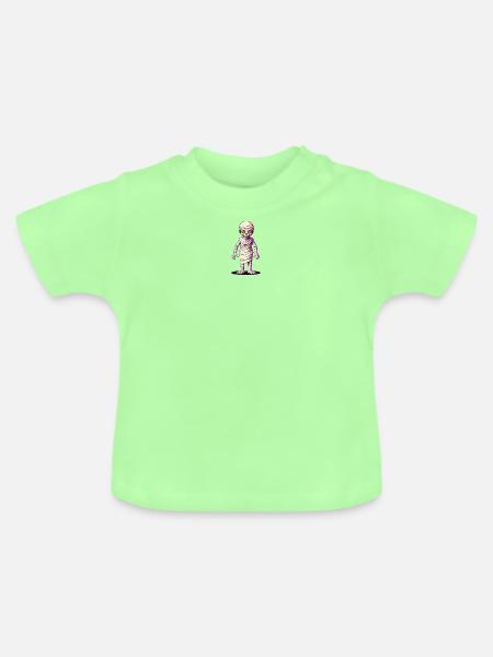 Halloween Mummy - Baby Bio-T-Shirt mit Rundhals - Mintgrün