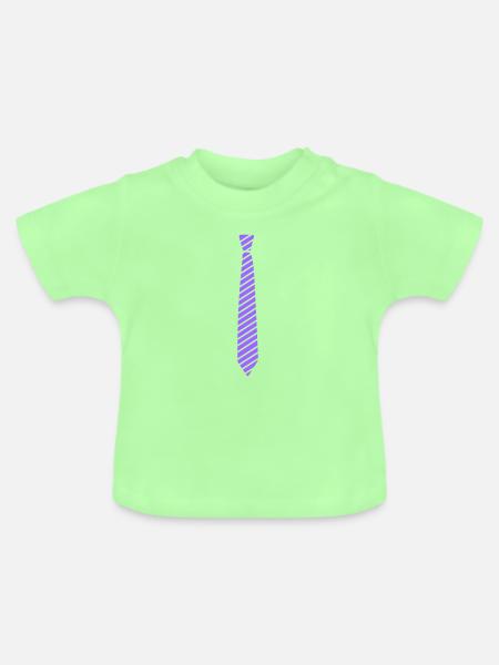 Krawatte - Baby Bio-T-Shirt mit Rundhals - Mintgrün